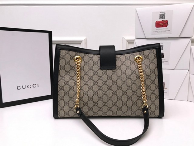 Gucci經典款女包 479197 古馳gucci鎖扣雙肩帶肩背包 Gucci手提購物袋  gqy3590